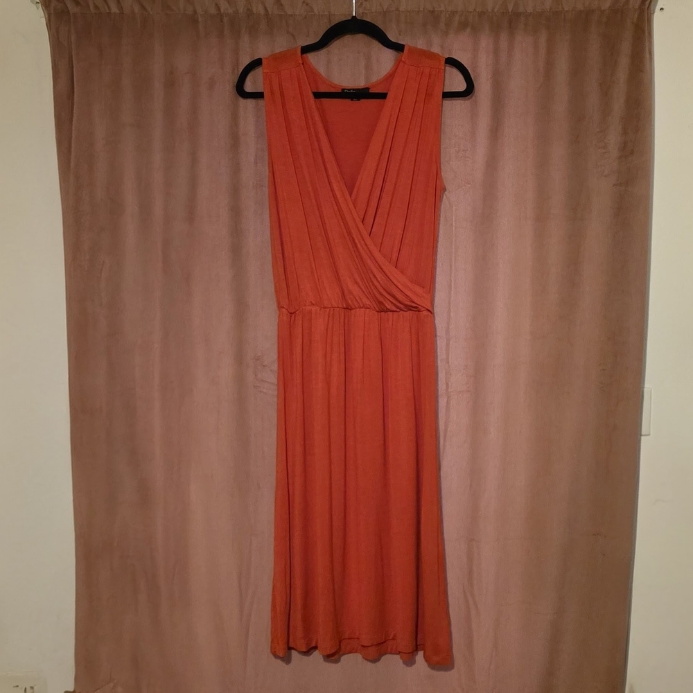 Dalia Vibrant Orange Midi Dress
